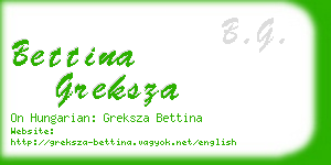 bettina greksza business card